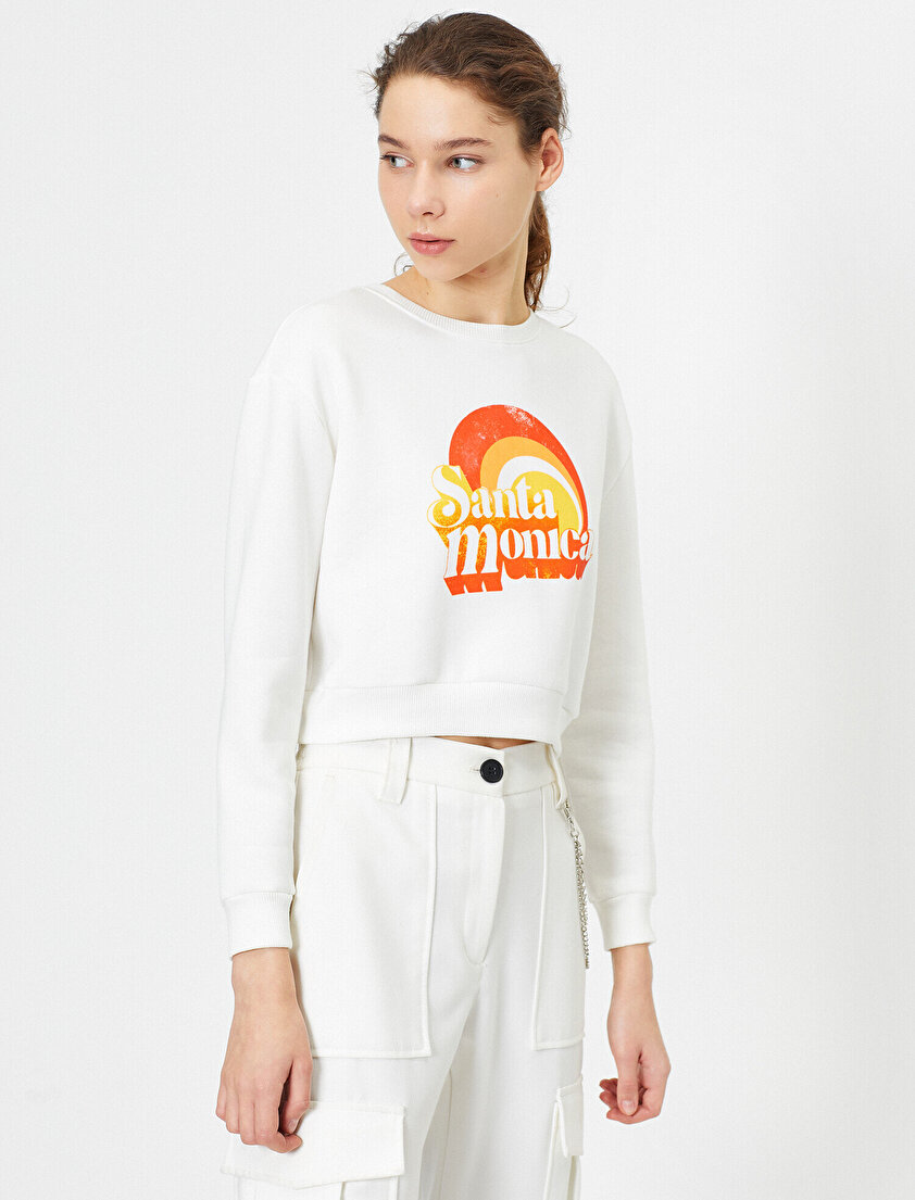 Yazılı Baskılı Sweatshirt