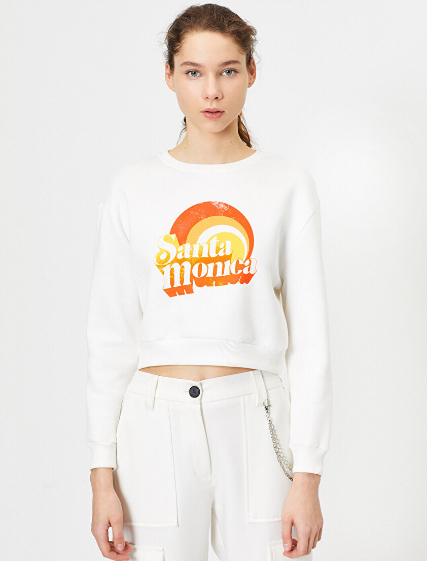 Yazılı Baskılı Sweatshirt
