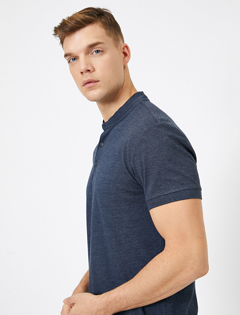 Hakim Yaka Basic Slim Fit Tişört