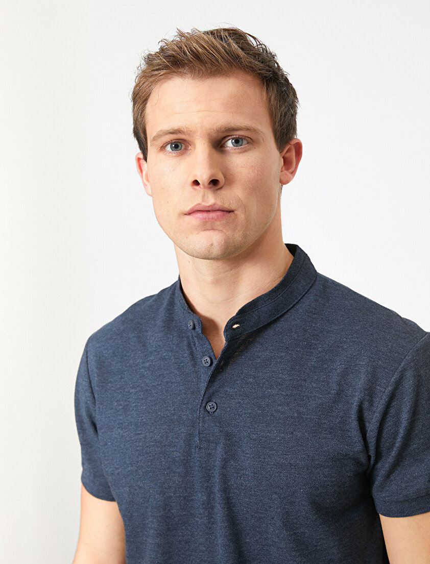 Hakim Yaka Basic Slim Fit Tişört