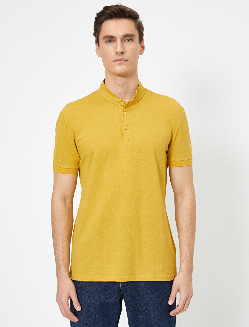 Hakim Yaka Basic Slim Fit Tişört