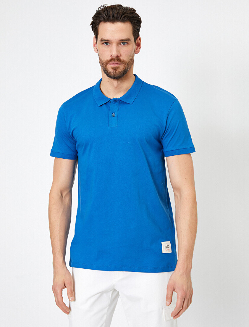 Süs Etiket Detaylı Slim Fit Polo Yaka Tişört