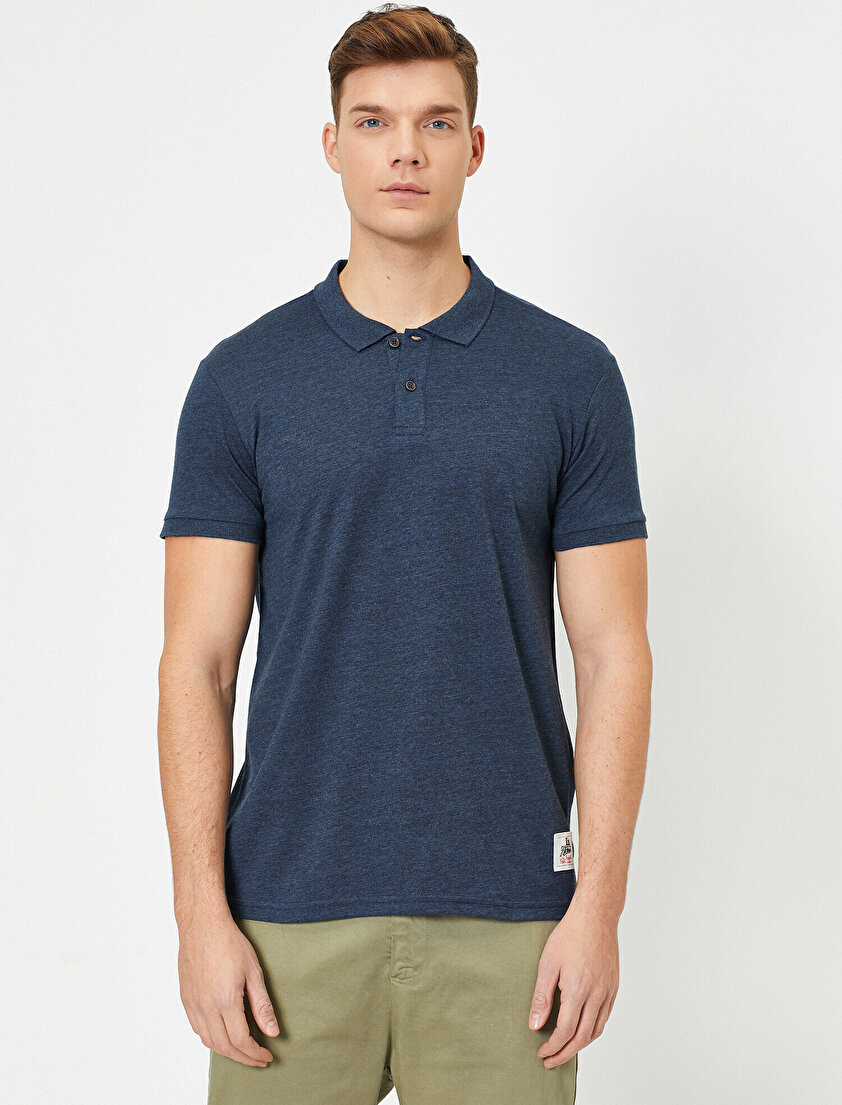 Süs Etiket Detaylı Slim Fit Polo Yaka Tişört