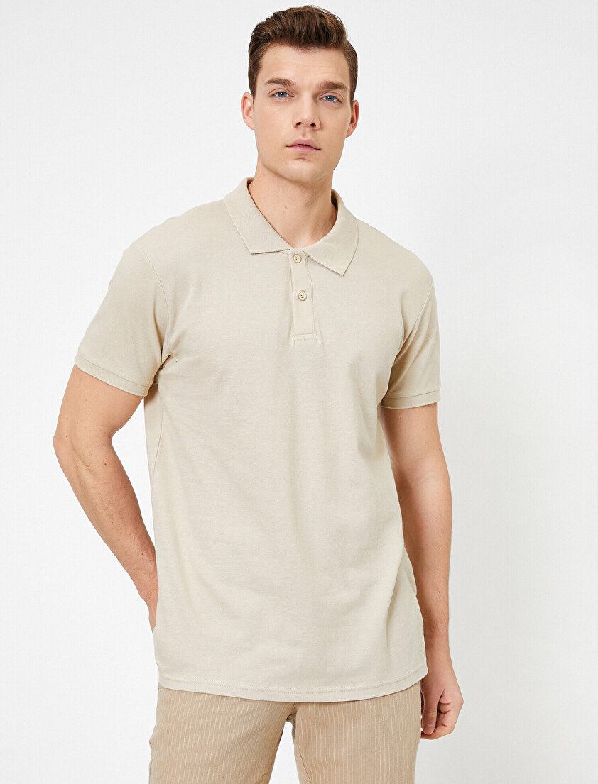 Polo Yaka Kısa Kollu Slim Fit Basic Tişört