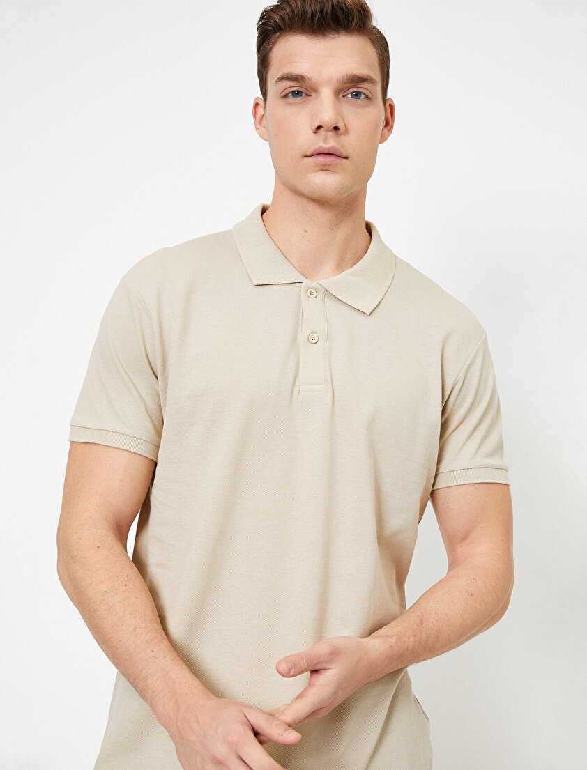 Polo Yaka Kısa Kollu Slim Fit Basic Tişört
