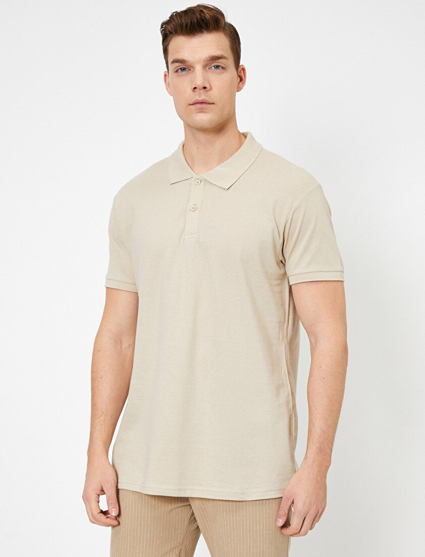 Polo Yaka Kısa Kollu Slim Fit Basic Tişört