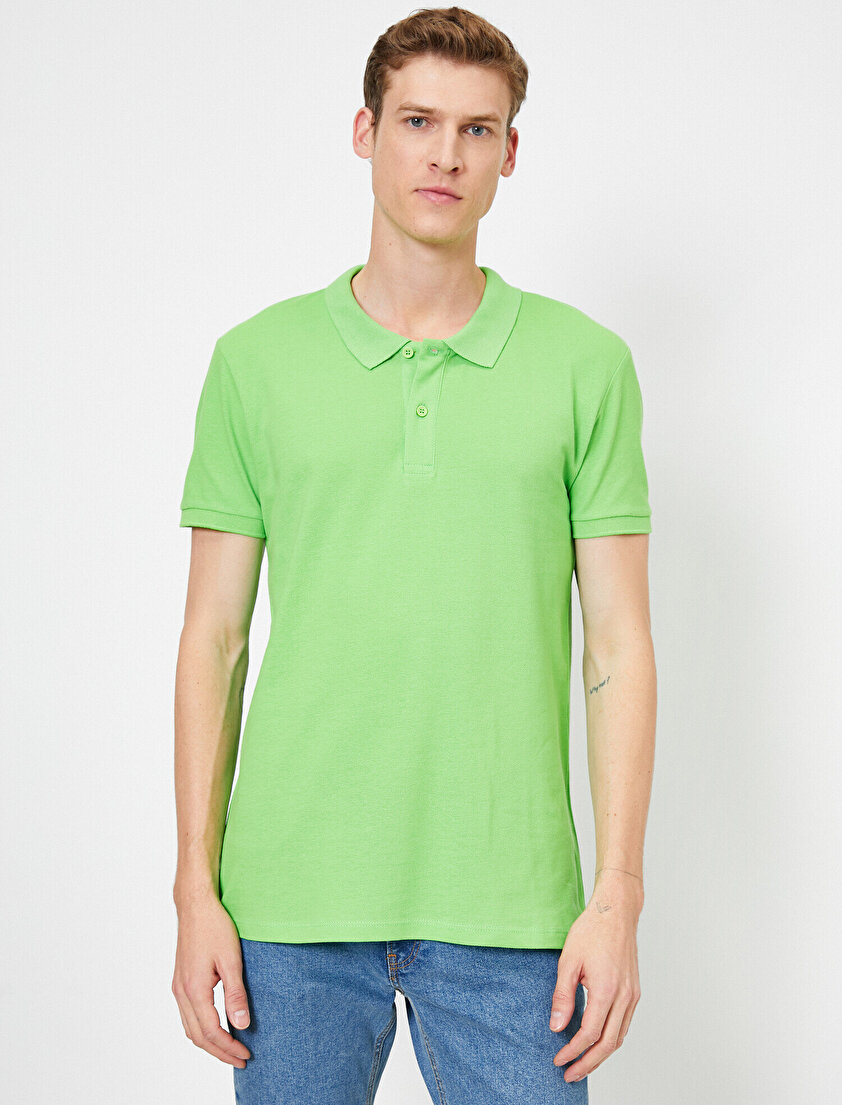 Polo Yaka Kısa Kollu Slim Fit Basic Tişört