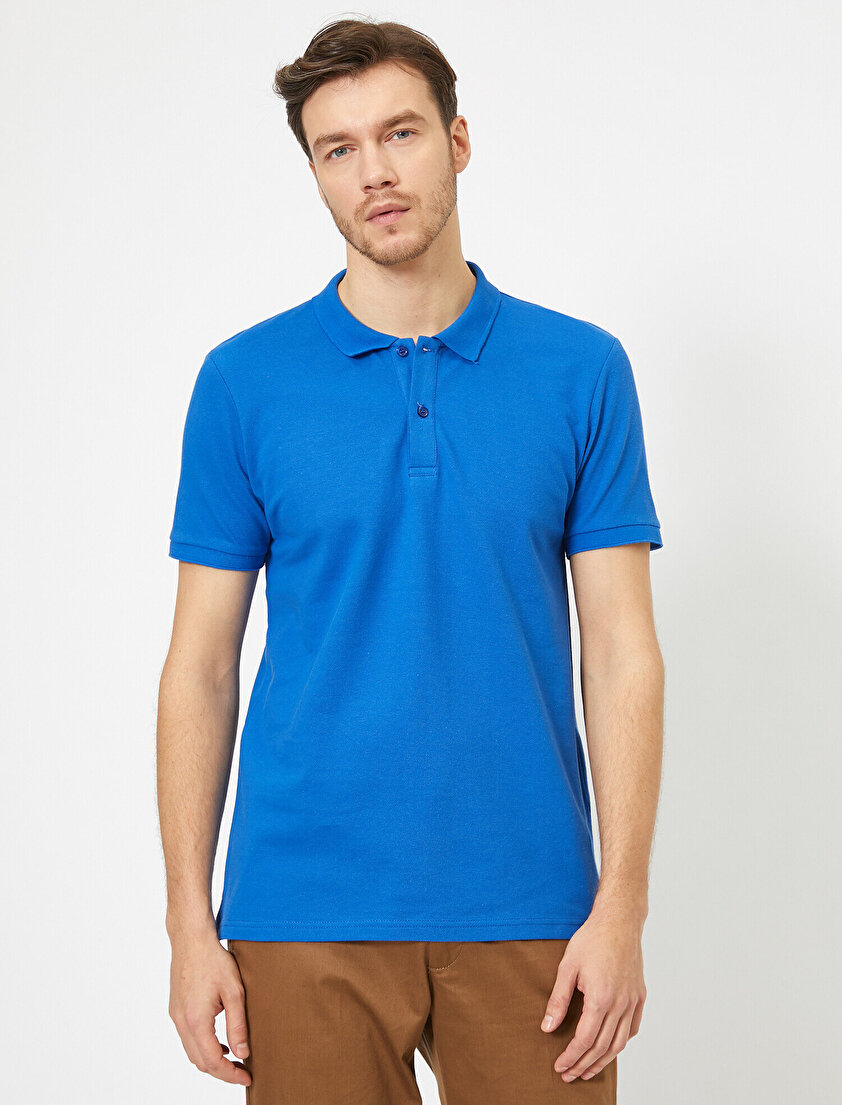 Polo Yaka Kısa Kollu Slim Fit Basic Tişört