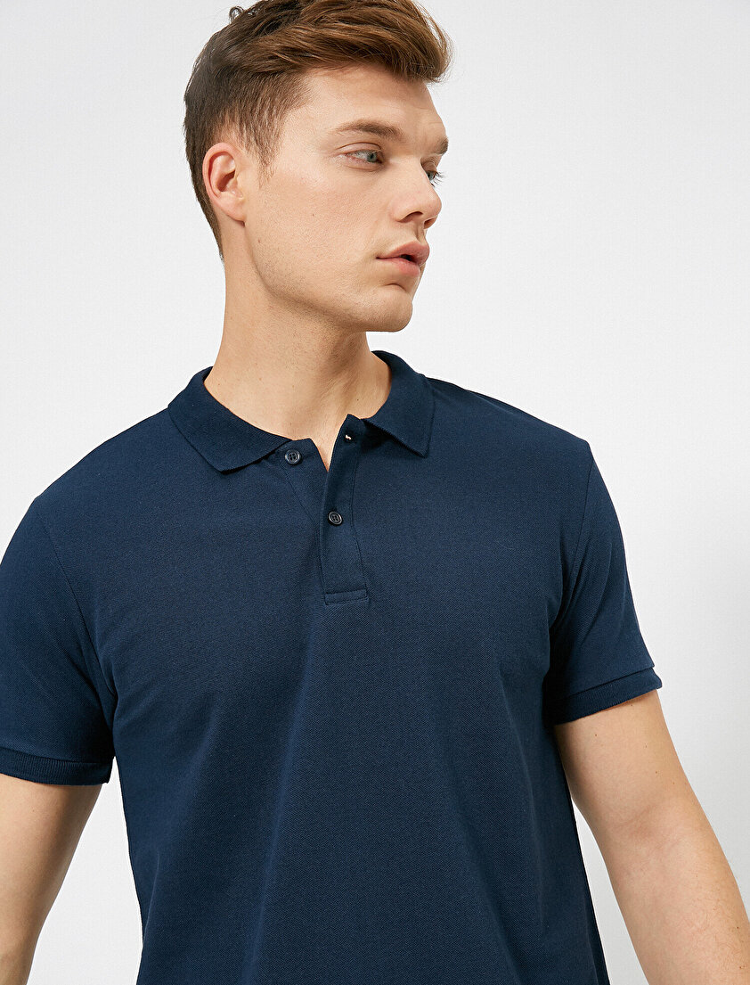 Polo Yaka Kısa Kollu Slim Fit Basic Tişört