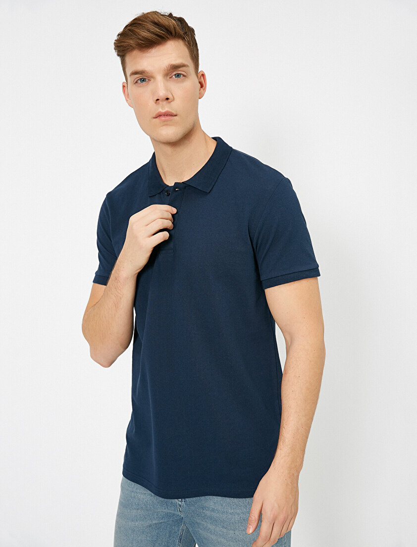 Polo Yaka Kısa Kollu Slim Fit Basic Tişört