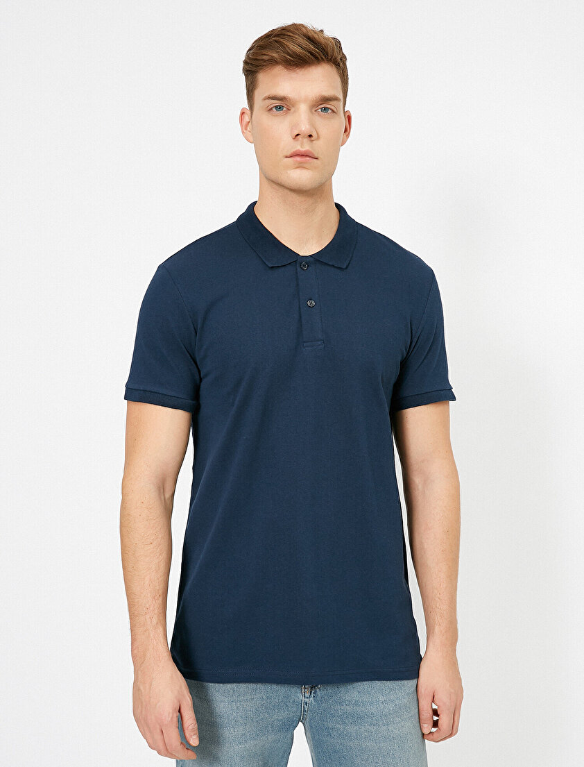 Polo Yaka Kısa Kollu Slim Fit Basic Tişört