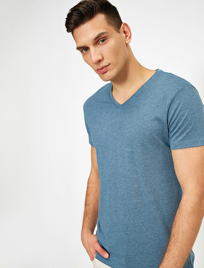 V Yaka T-Shirt