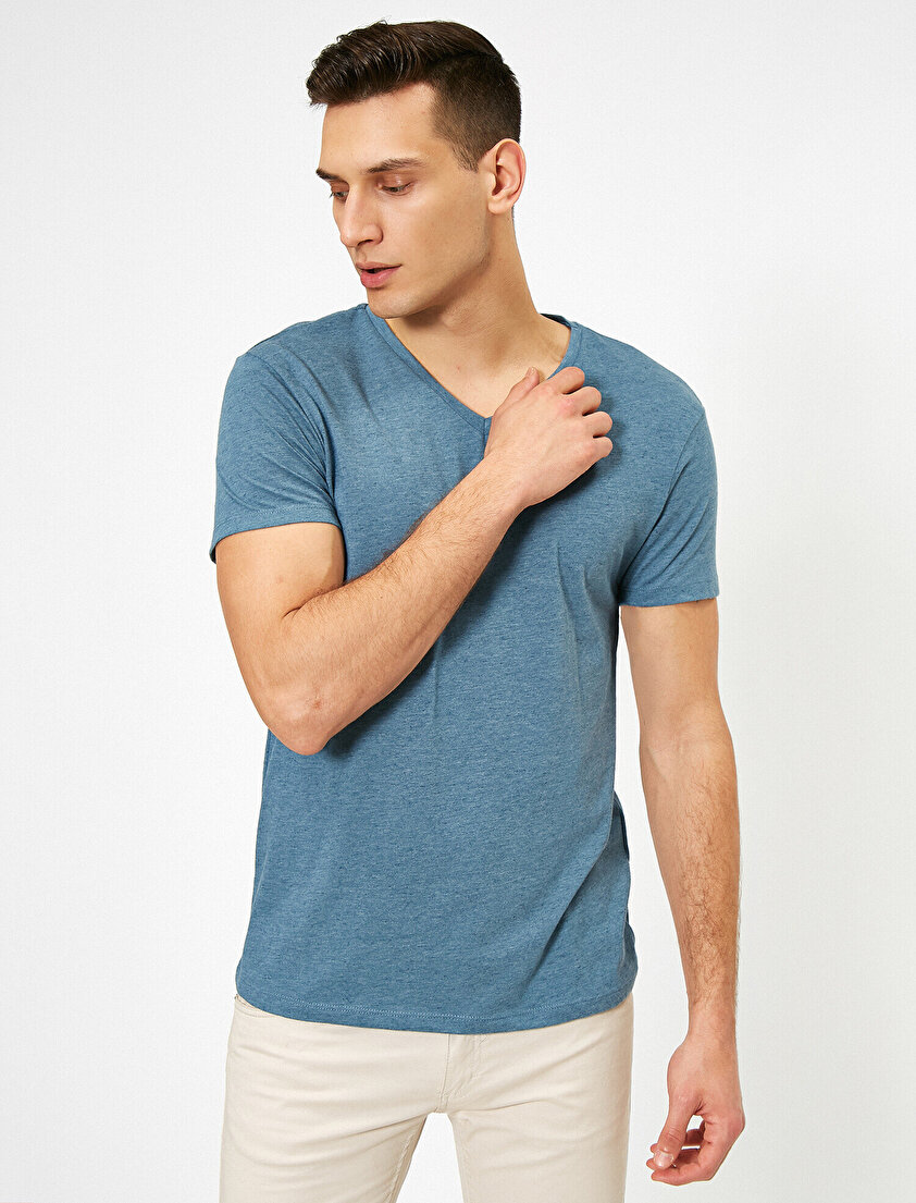 V Yaka T-Shirt