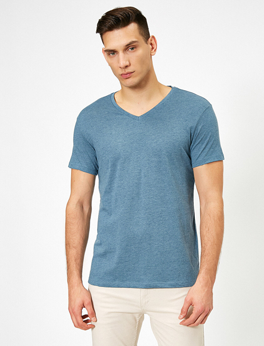 V Yaka T-Shirt