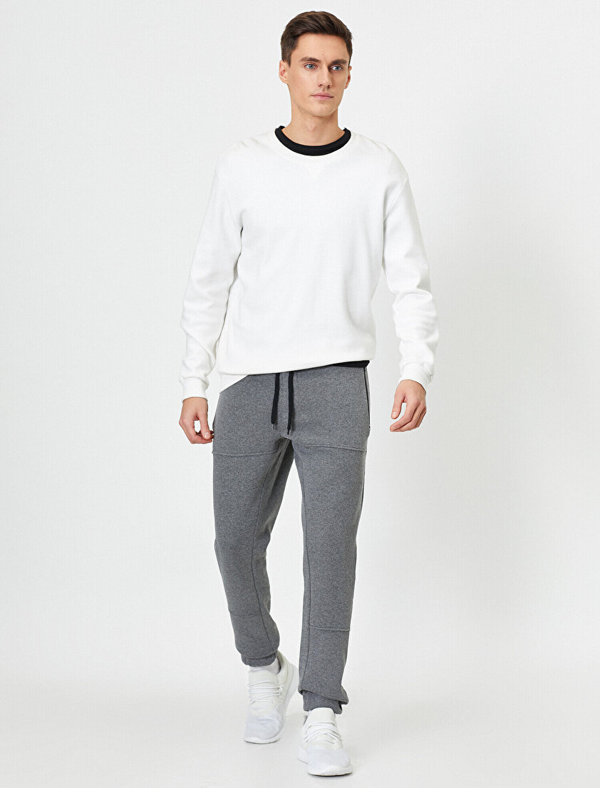 Lastik Paçalı Cepli Eşofman Altı