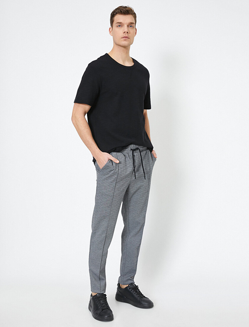 Beli Bağlamalı Cep Detaylı Eşofman Altı