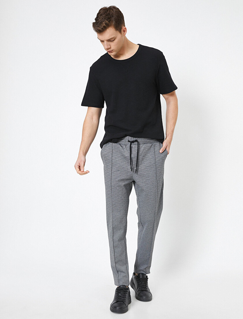 Beli Bağlamalı Cep Detaylı Eşofman Altı