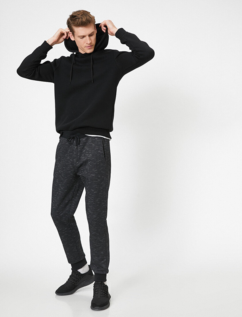 Cepli Beli Bağlamalı Paçası Lastikli Eşofman Altı