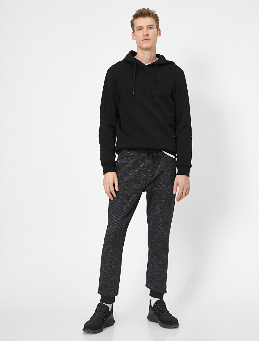 Cepli Beli Bağlamalı Paçası Lastikli Eşofman Altı