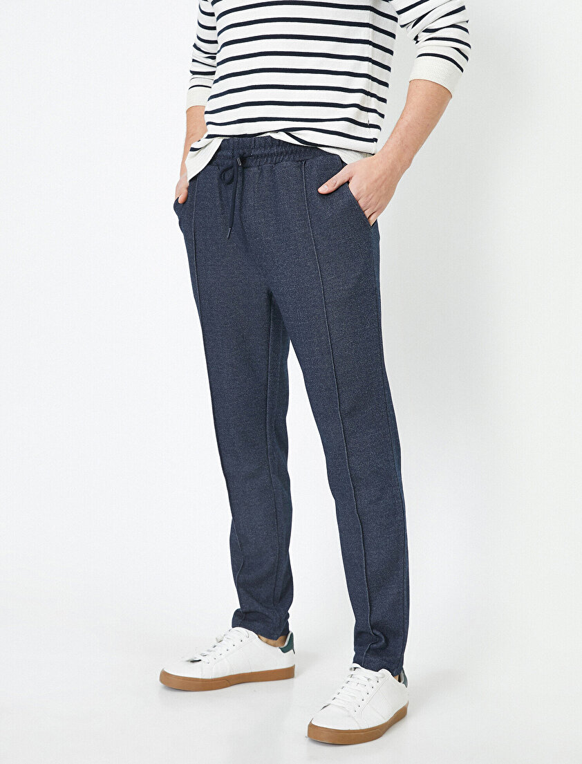 Beli Bağlamalı Cep Detaylı Eşofman Altı