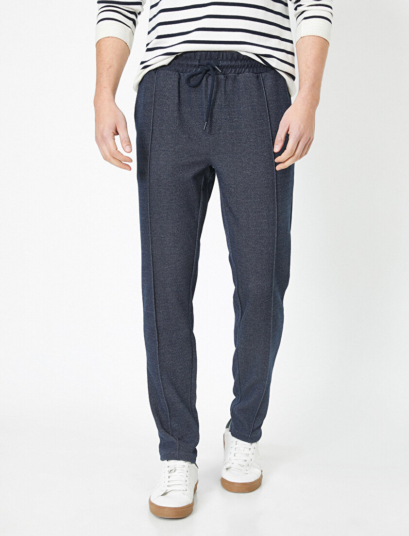 Beli Bağlamalı Cep Detaylı Eşofman Altı