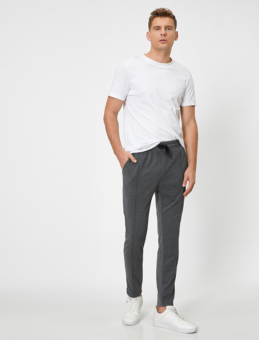 Beli Bağlamalı Cepli Eşofman Altı