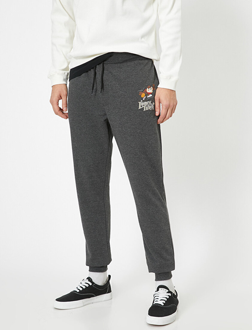 Looney Tunes Lisanslı Baskılı Paçası Lastikli Cepli Eşofman Altı