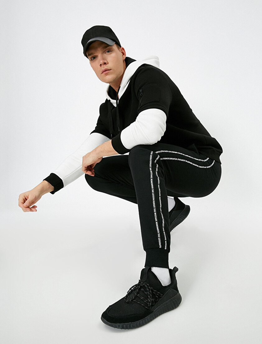 Yanı Şeritli Cepli Jogger Fit Eşofman Altı