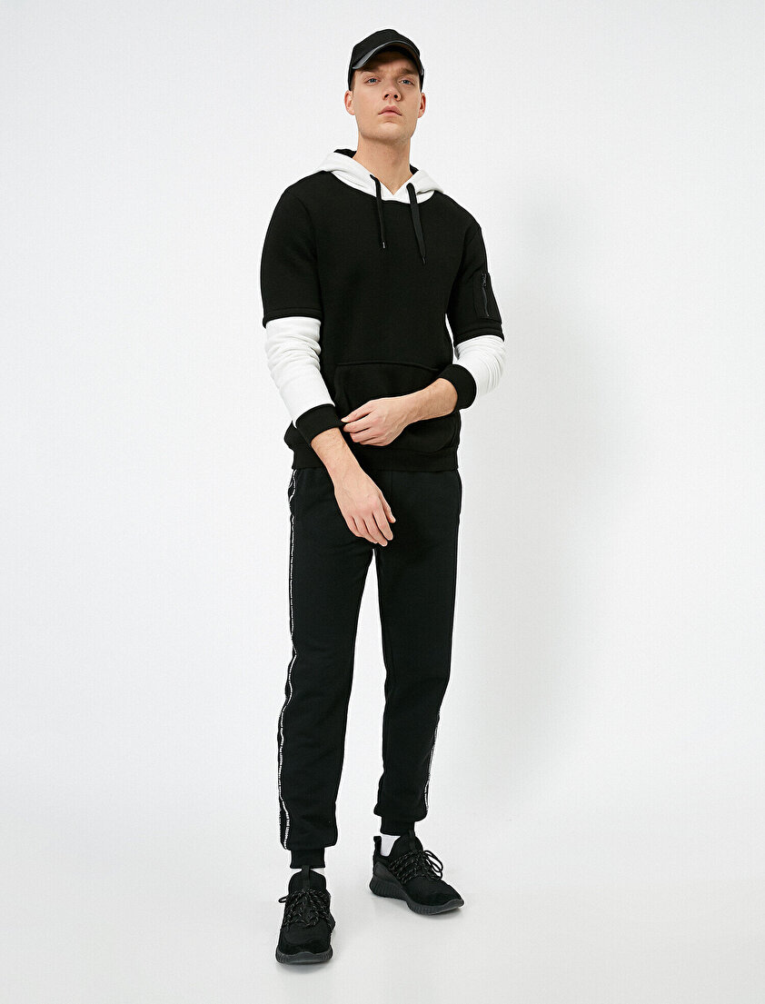 Yanı Şeritli Cepli Jogger Fit Eşofman Altı