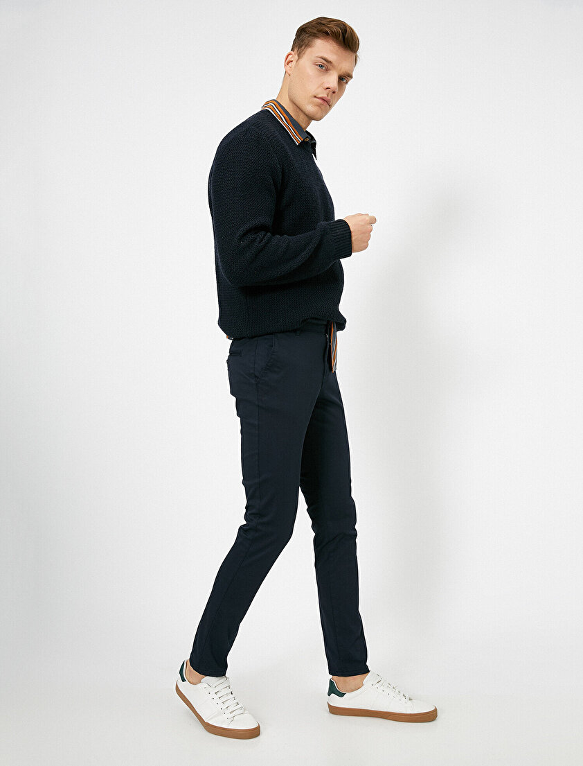 Cep Detaylı Skinny Fit Pantolon