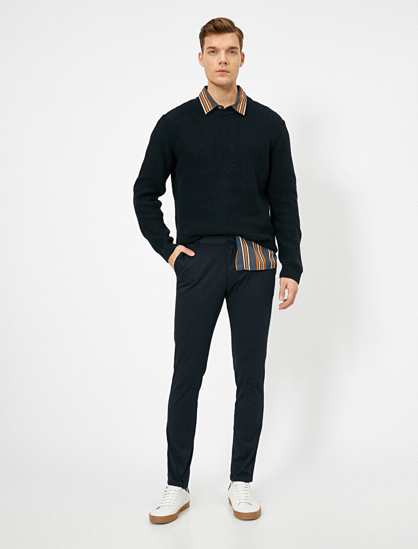 Cep Detaylı Skinny Fit Pantolon