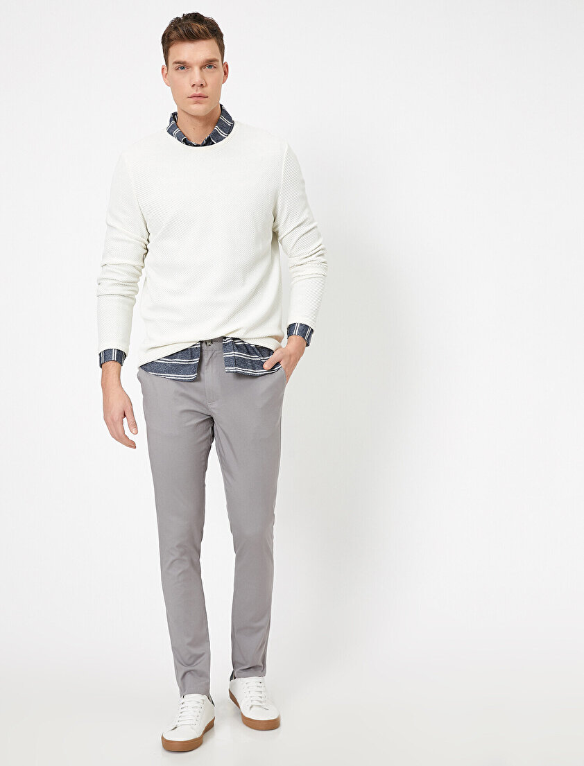 Cep Detaylı Skinny Fit Pantolon