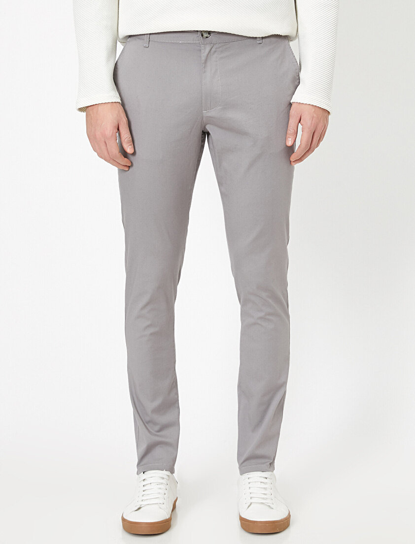 Cep Detaylı Skinny Fit Pantolon