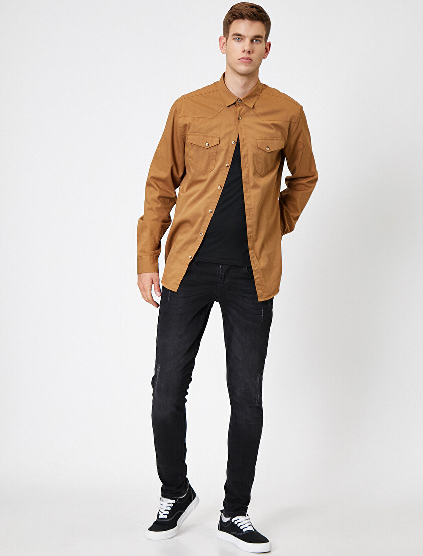 Michael Skinny Fit Yıpratmalı Jean Pantolon