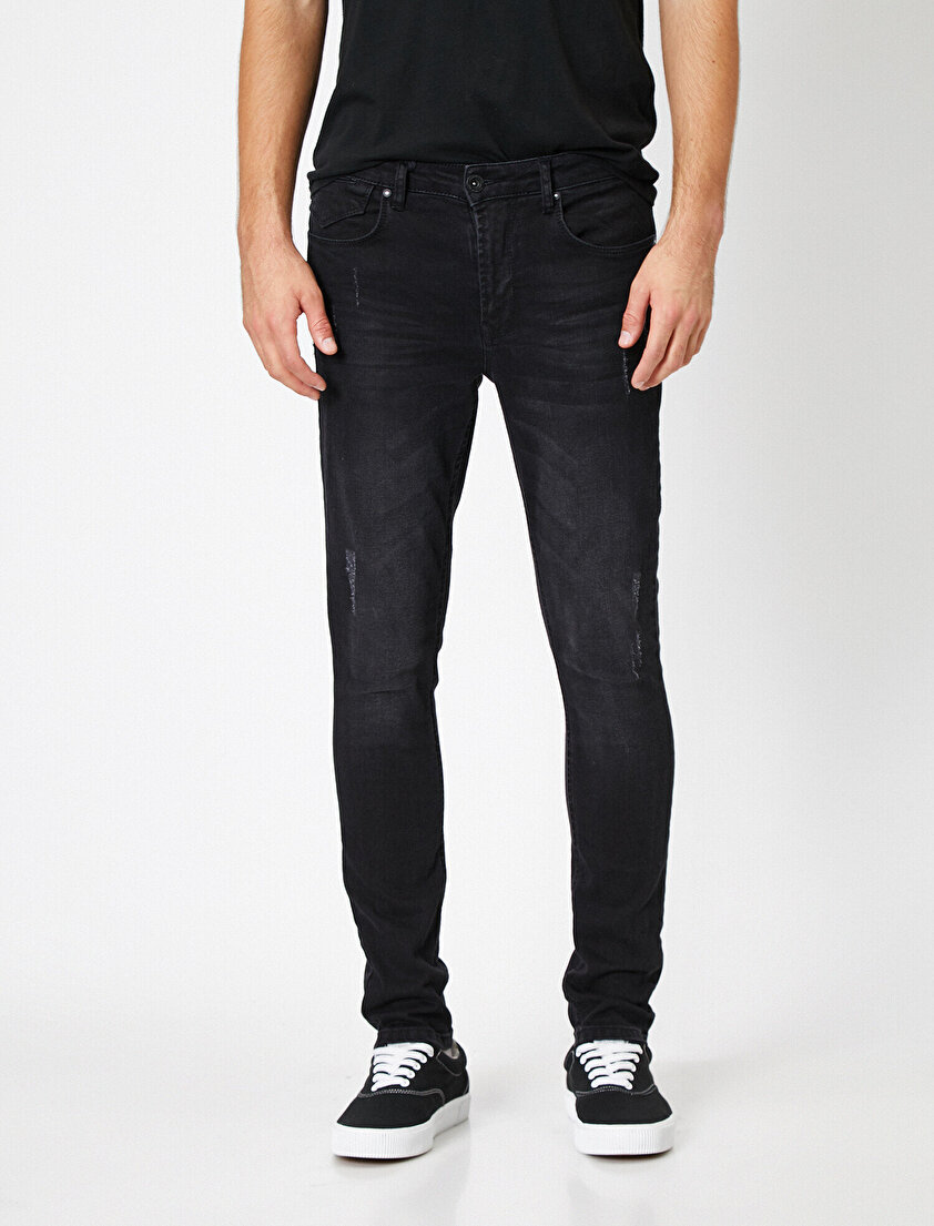 Michael Skinny Fit Yıpratmalı Jean Pantolon