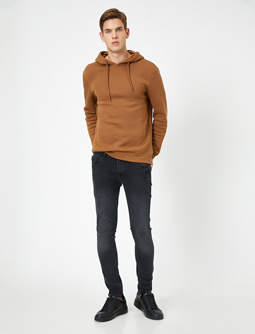 Michael Skinny Fit Yıpratmalı Jean Pantolon