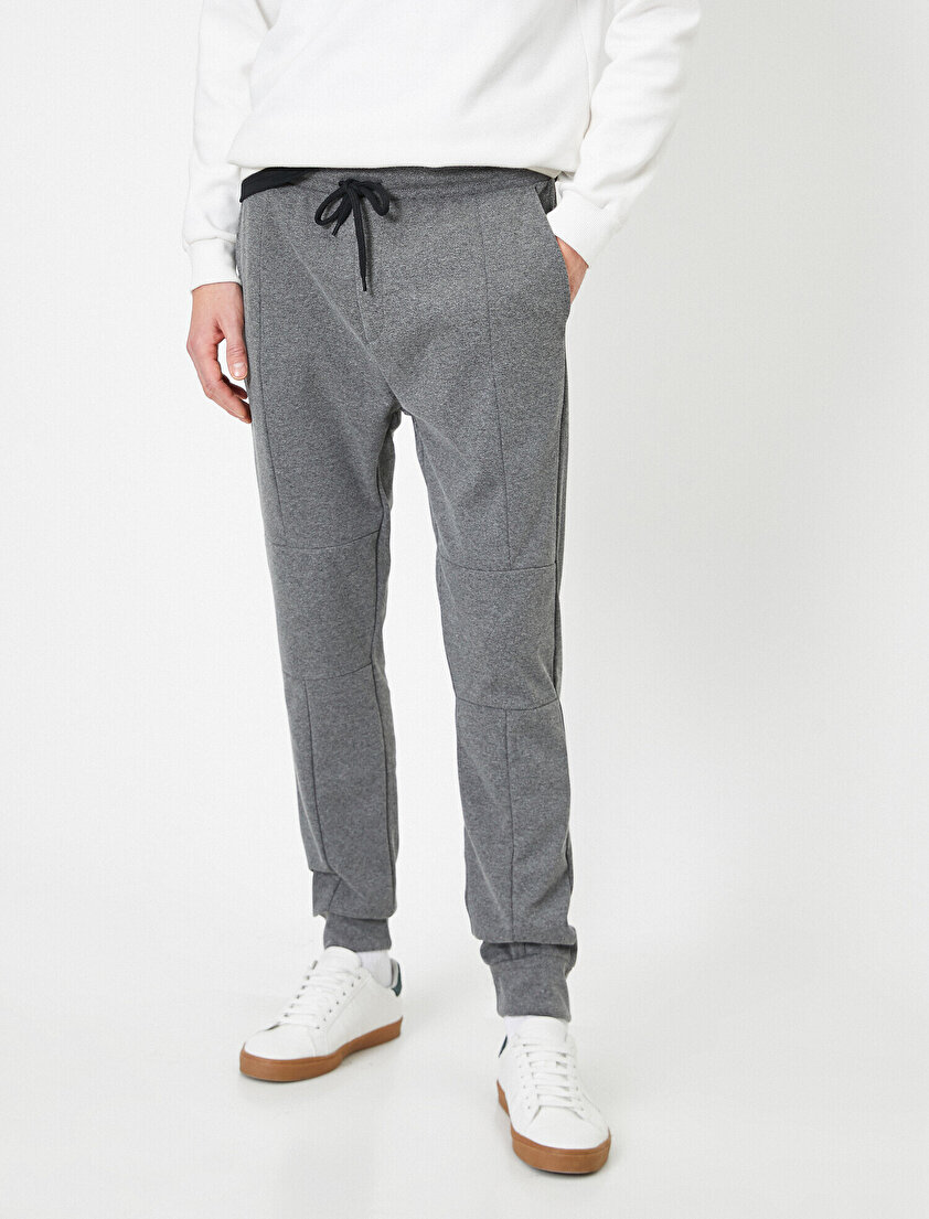 Cepli Paçası Lastikli Beli Bağlamalı Eşofman Altı