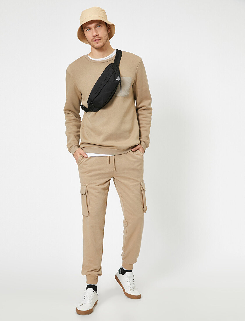 Kargo Cepli Lastik Paça Eşofman Altı