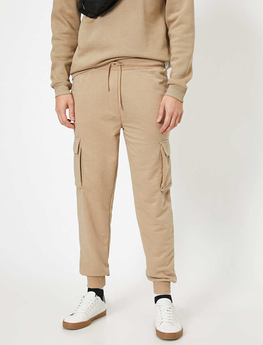 Kargo Cepli Lastik Paça Eşofman Altı