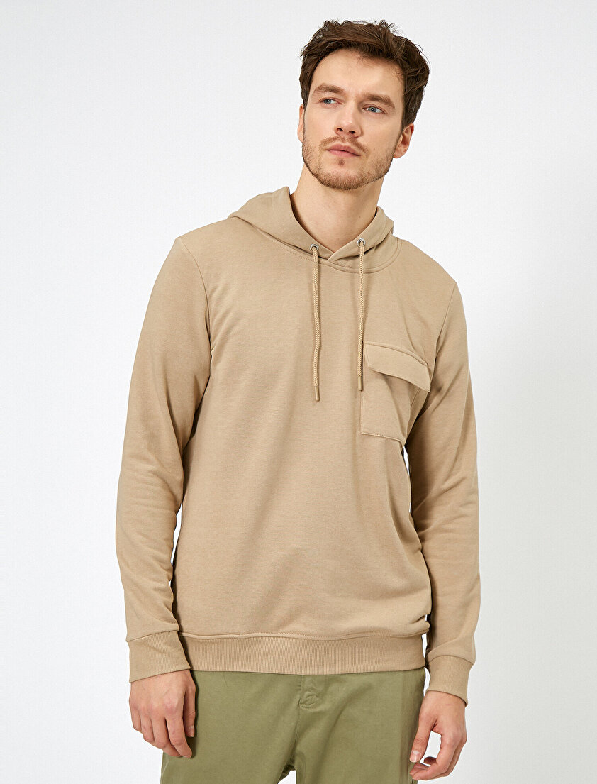 Kapüşonlu Cep DetaylıSweatshirt