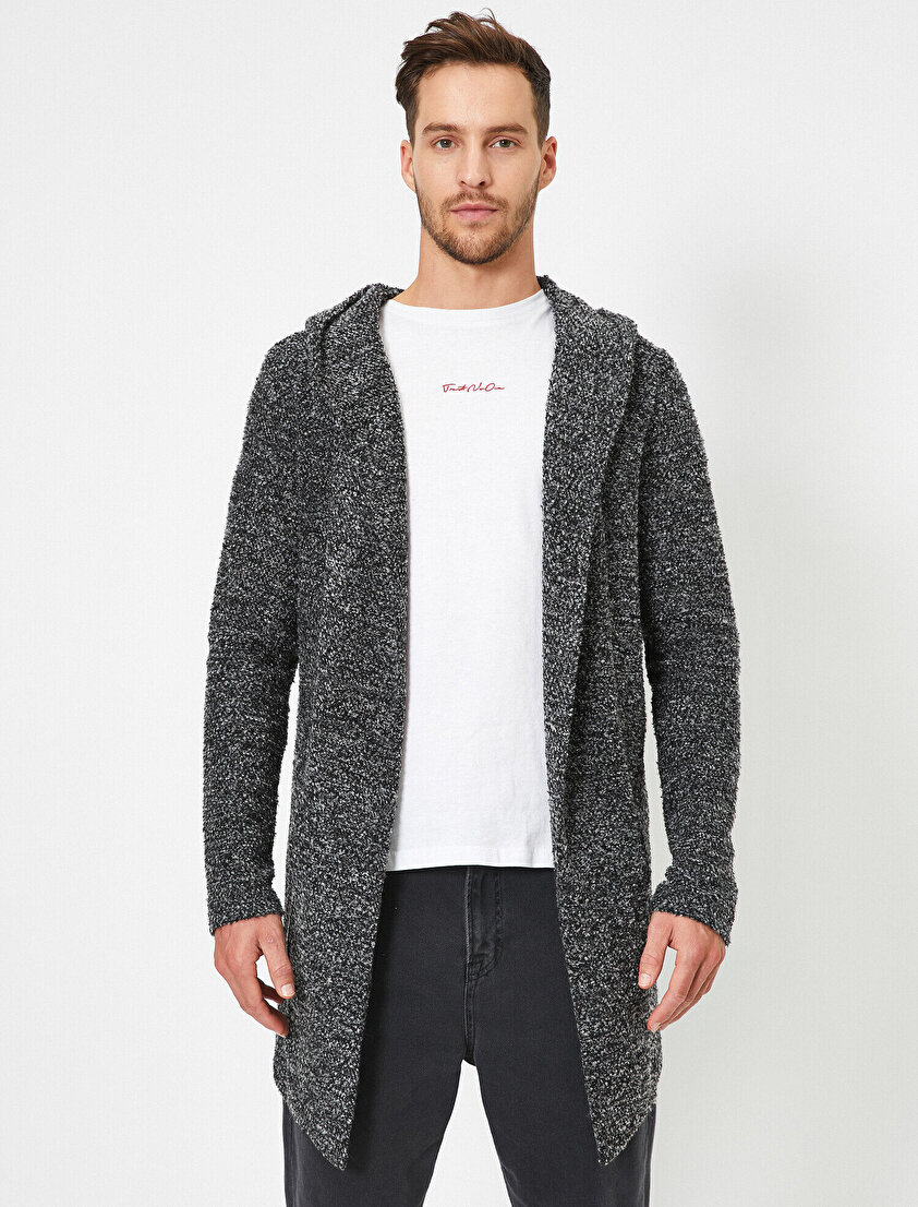 Bisiklet Yaka Cep Detaylı Fermuarlı Slim Fit Kazak