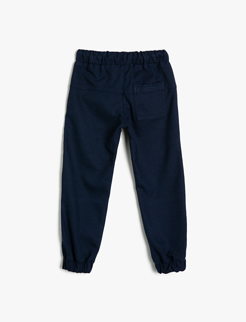 Beli ve Paçası Lastikli Beli Kordonlu Dikiş Detaylı Jogger Pantalon
