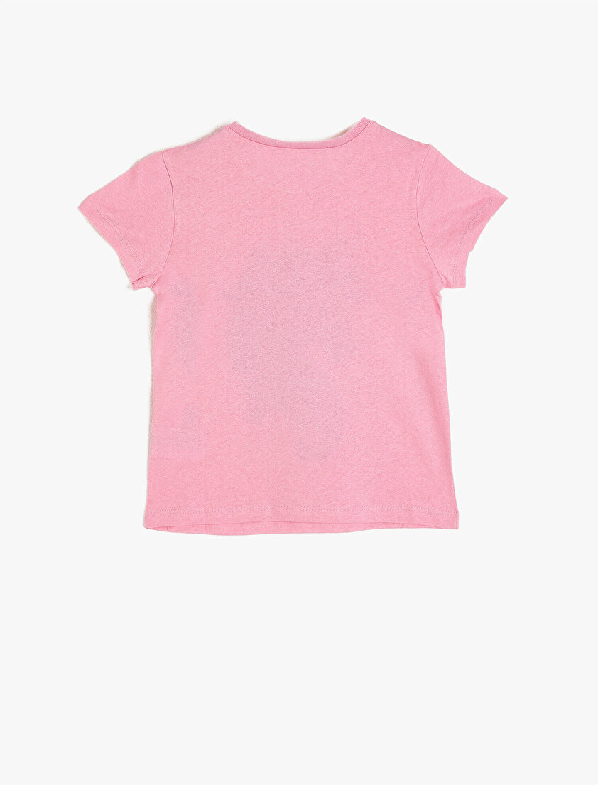 Unicorn Sim Detaylı Bisiklet Yaka Kısa Kollu  Tişört