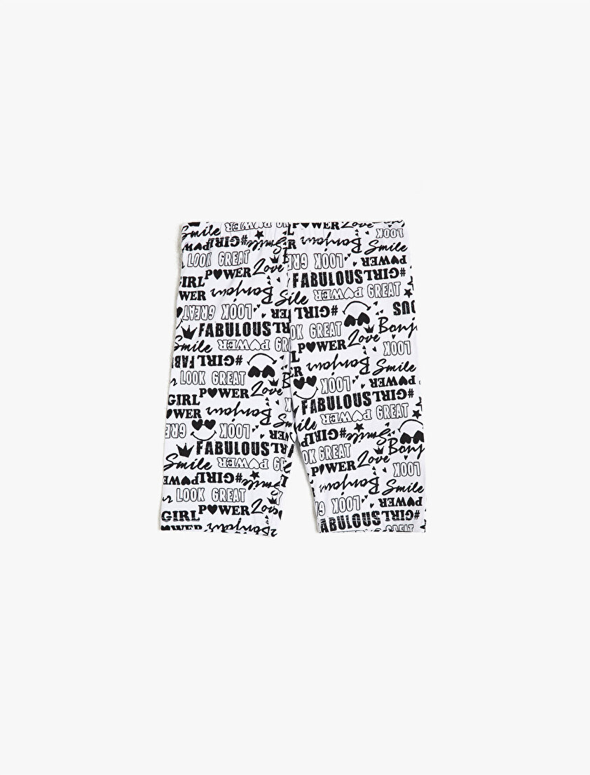 Yazılı Baskılı Tayt