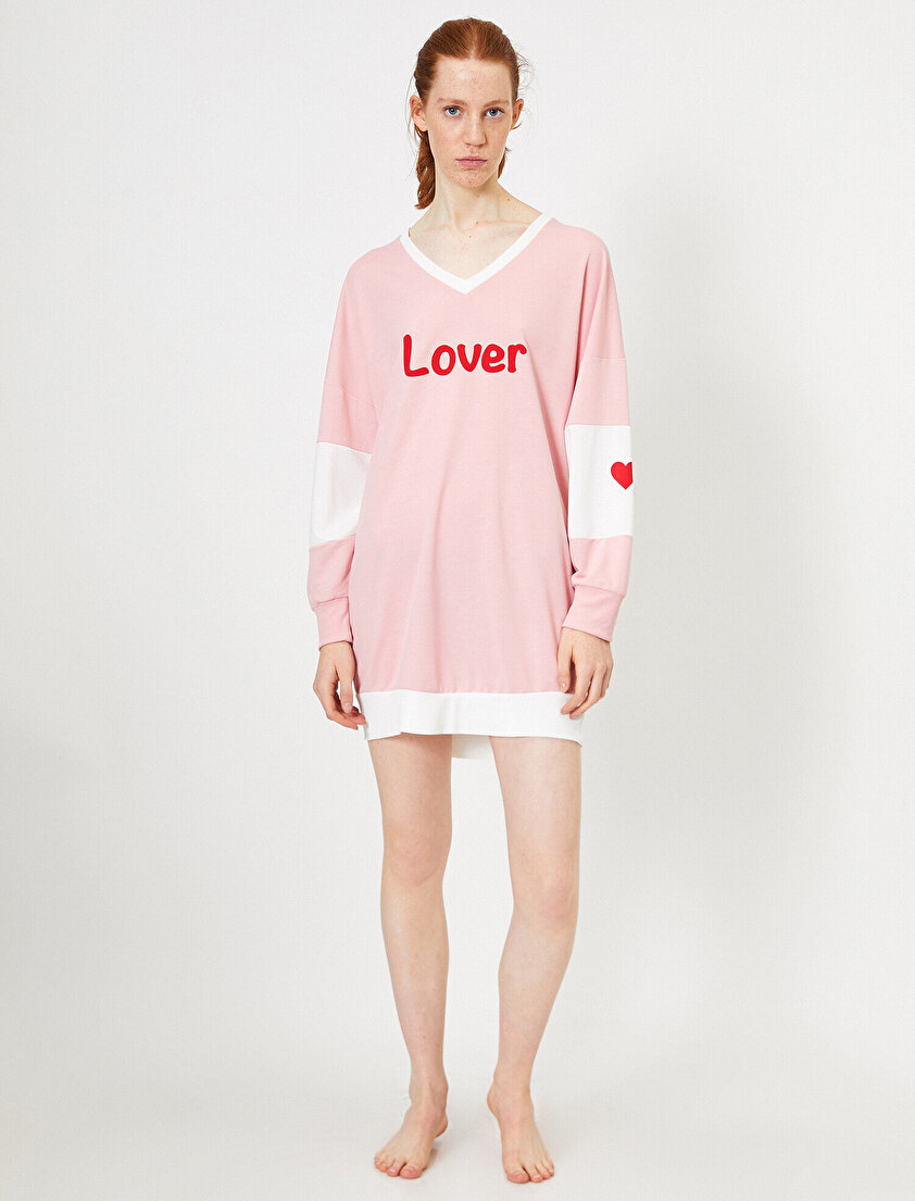 Yazılı Baskılı Gecelik