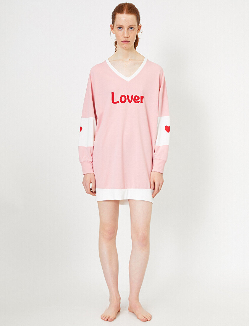 Yazılı Baskılı Gecelik