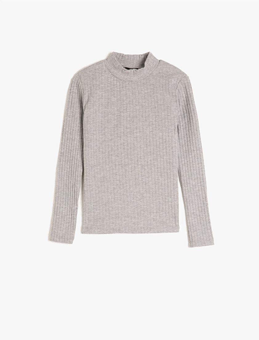 Uzun Kollu Yüksek Yaka Tişört