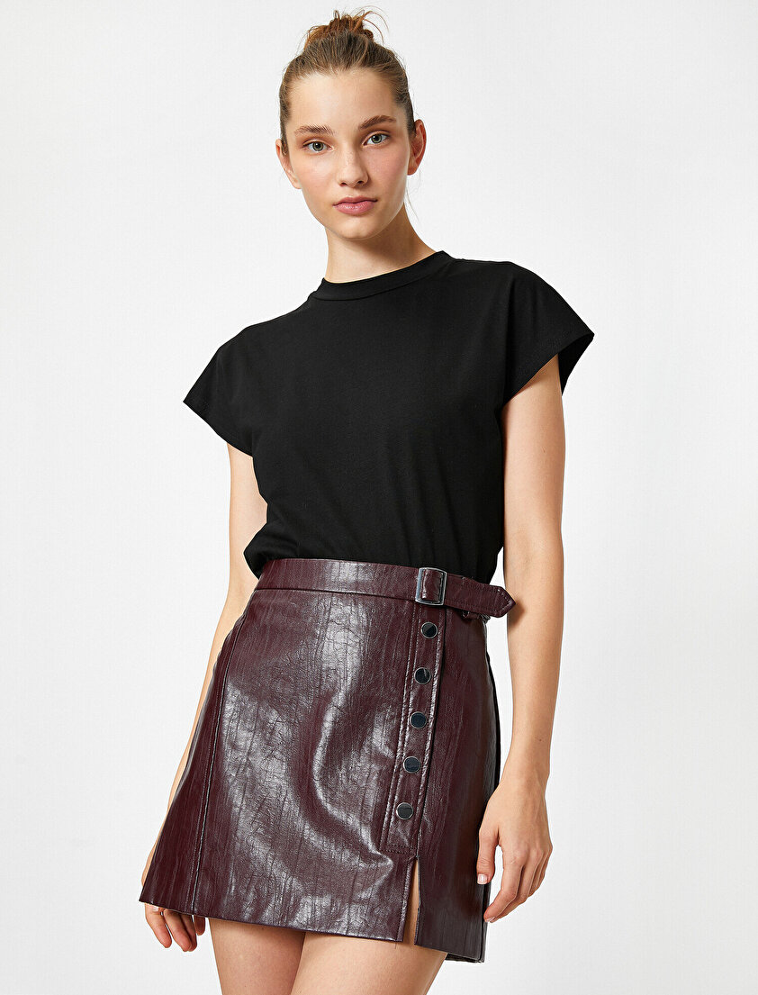 Bisiklet Yaka Basic T-Shirt