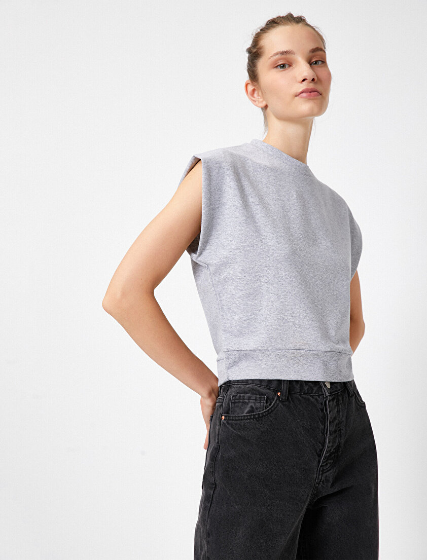 Düşük Kol Basic Kısa Kollu T-Shirt