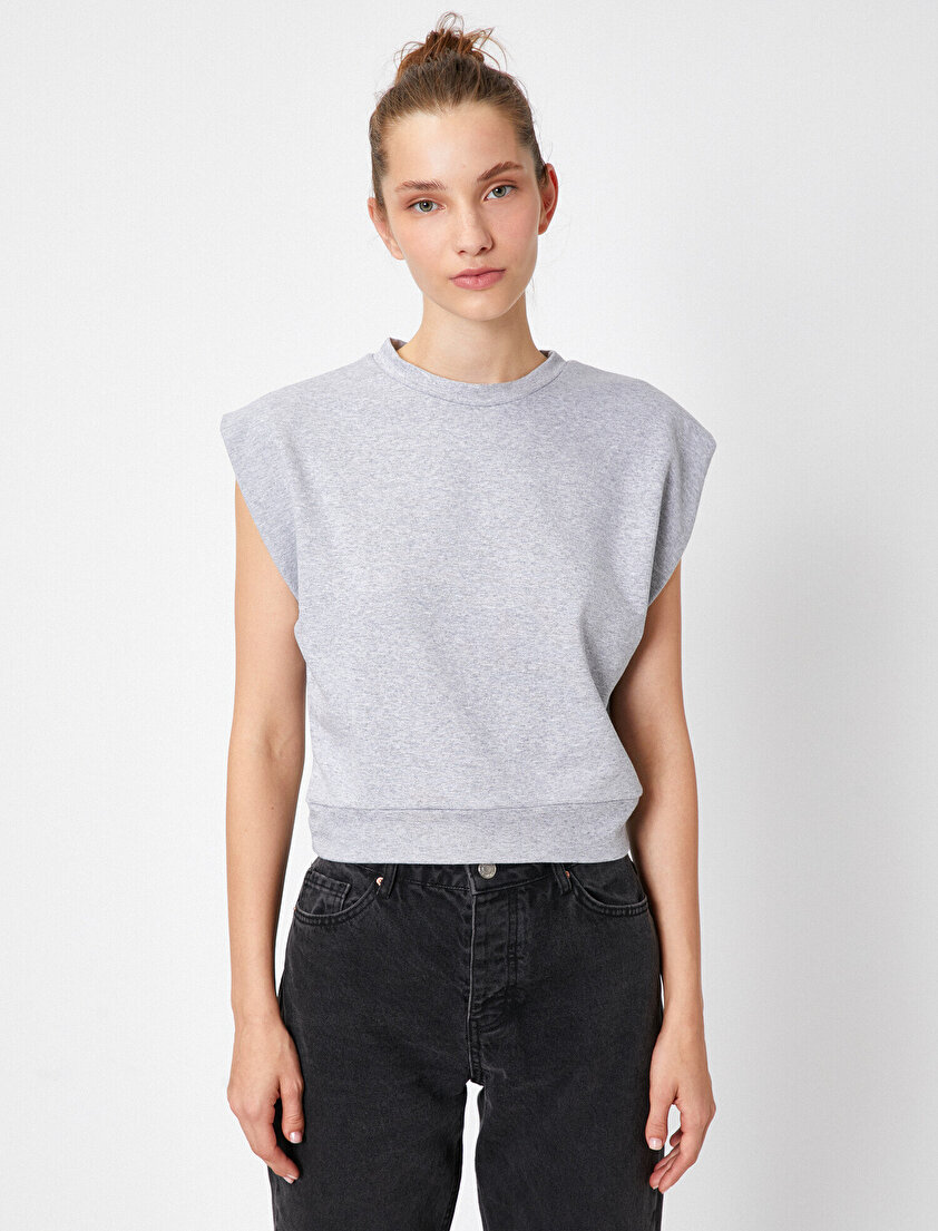 Düşük Kol Basic Kısa Kollu T-Shirt